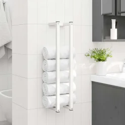 vidaXL Accesorios Para El Baño-Toallero de acero 12,5x12,5x60 cm