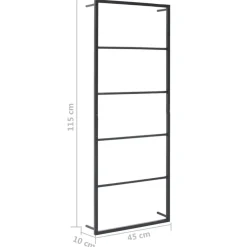 vidaXL Accesorios Para El Baño-Toallero de acero 45x10x115 cm