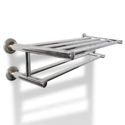 vidaXL Accesorios Para El Baño-Toallero de acero inoxidable 6 tubos