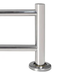 vidaXL Accesorios Para El Baño-Toallero de acero inoxidable 2 tubos