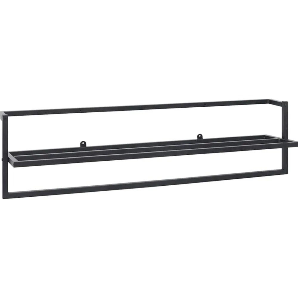 vidaXL Toallero de hierro 95x25x22 cm Negro Hot