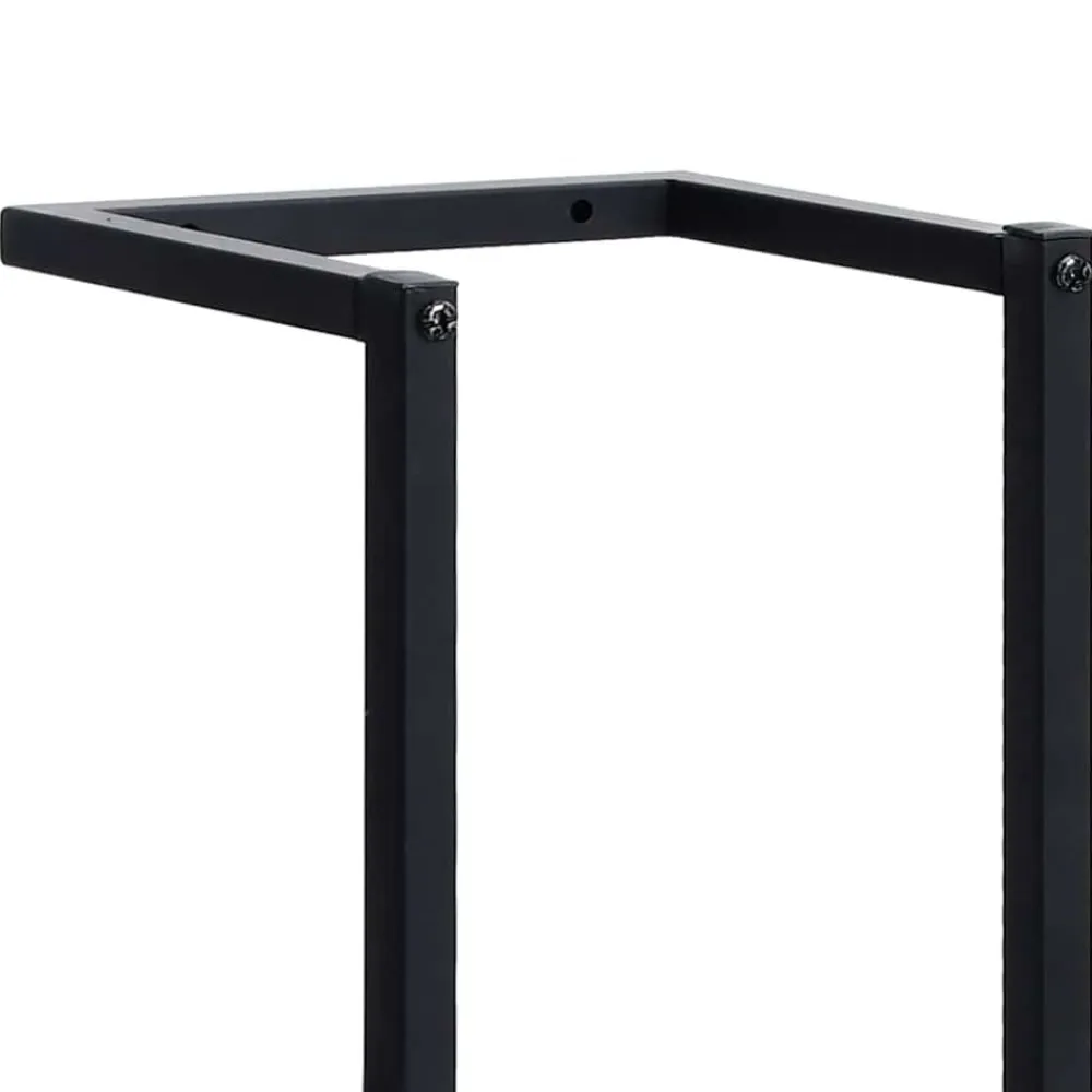 vidaXL Toallero de hierro 25x20x95 cm Negro Hot