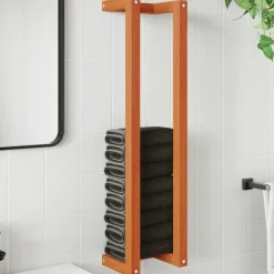 vidaXL Toallero de madera de pino maciza marrón encerado 23x18x90 cm Marr&oacute;n cera Clearance