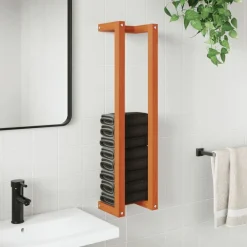 vidaXL Toallero de madera de pino maciza marrón encerado 23x18x90 cm Marr&oacute;n cera Clearance