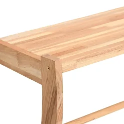 vidaXL Accesorios Para El Baño-Toallero de madera maciza nogal 60x25,5x49 cm