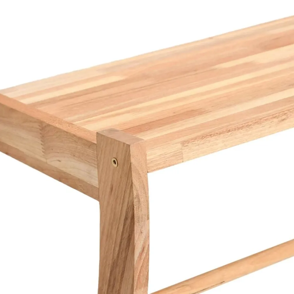 vidaXL Accesorios Para El Baño-Toallero de madera maciza nogal 60x25,5x49 cm