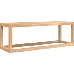 vidaXL Accesorios Para El Baño-Toallero de madera maciza nogal 60x20x20 cm