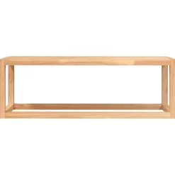 vidaXL Accesorios Para El Baño-Toallero de madera maciza nogal 60x20x20 cm