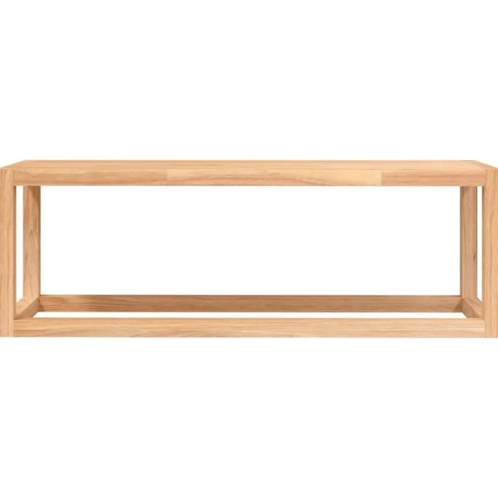 vidaXL Accesorios Para El Baño-Toallero de madera maciza nogal 60x20x20 cm