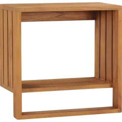 vidaXL Toallero de pared de teca maciza 35x20x35 cm Clearance