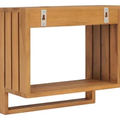 vidaXL Toallero de pared de teca maciza 35x20x35 cm Clearance