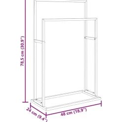 vidaXL Toallero de pie de hierro 48x24x78,5 cm Dorado Sale