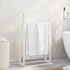 vidaXL Accesorios Para El Baño-Toallero de pie de hierro 48x24x78,5 cm