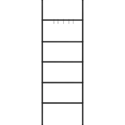 vidaXL Accesorios Para El Baño-Toallero Escalera con 5 Niveles Negro 58x175 cm Hierro