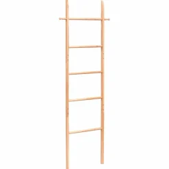 vidaXL Herramientas-Toallero escalera madera maciza de nogal 170 cm