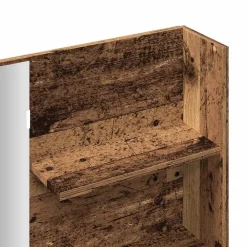 vidaXL Mesas-Tocador con espejo envejecida 74,5x40x141 cm