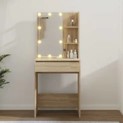 vidaXL Mesas-Tocador con LED color 60x40x140 cm