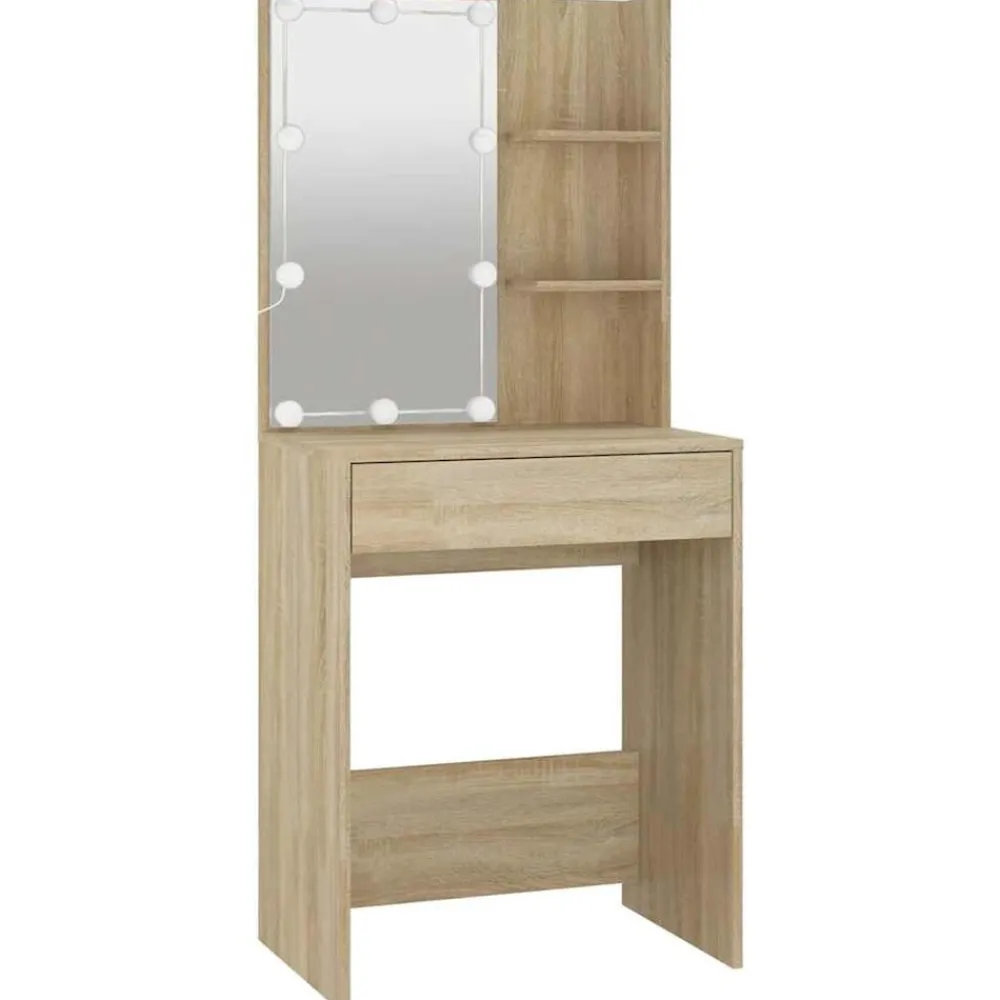 vidaXL Mesas-Tocador con LED color 60x40x140 cm