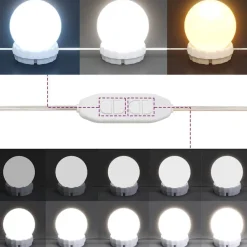 vidaXL Mesas-Tocador con luces LED madera envejecida 60x40x140 cm