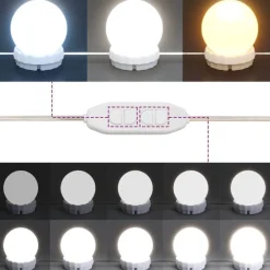 vidaXL Tocador con luces LED color 100x40x130 cm Roble ahumado Discount