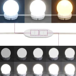 vidaXL Tocador con luces LED 80x41x134,5 cm Blanco Hot