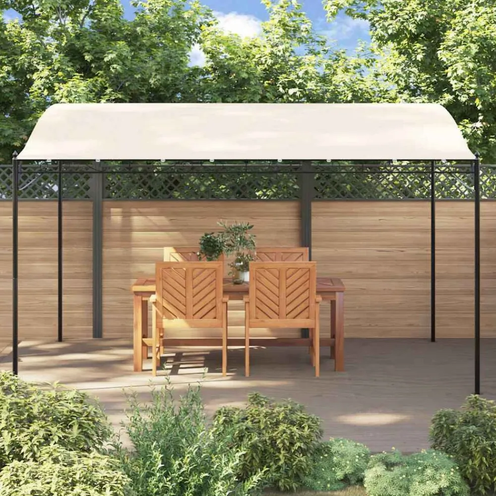 vidaXL Jardín-Toldo acero y tela color 4x3 m 180 g/m²