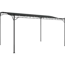 vidaXL Toldo acero y tela gris 4x3 m 180 g/m² Antracita Sale