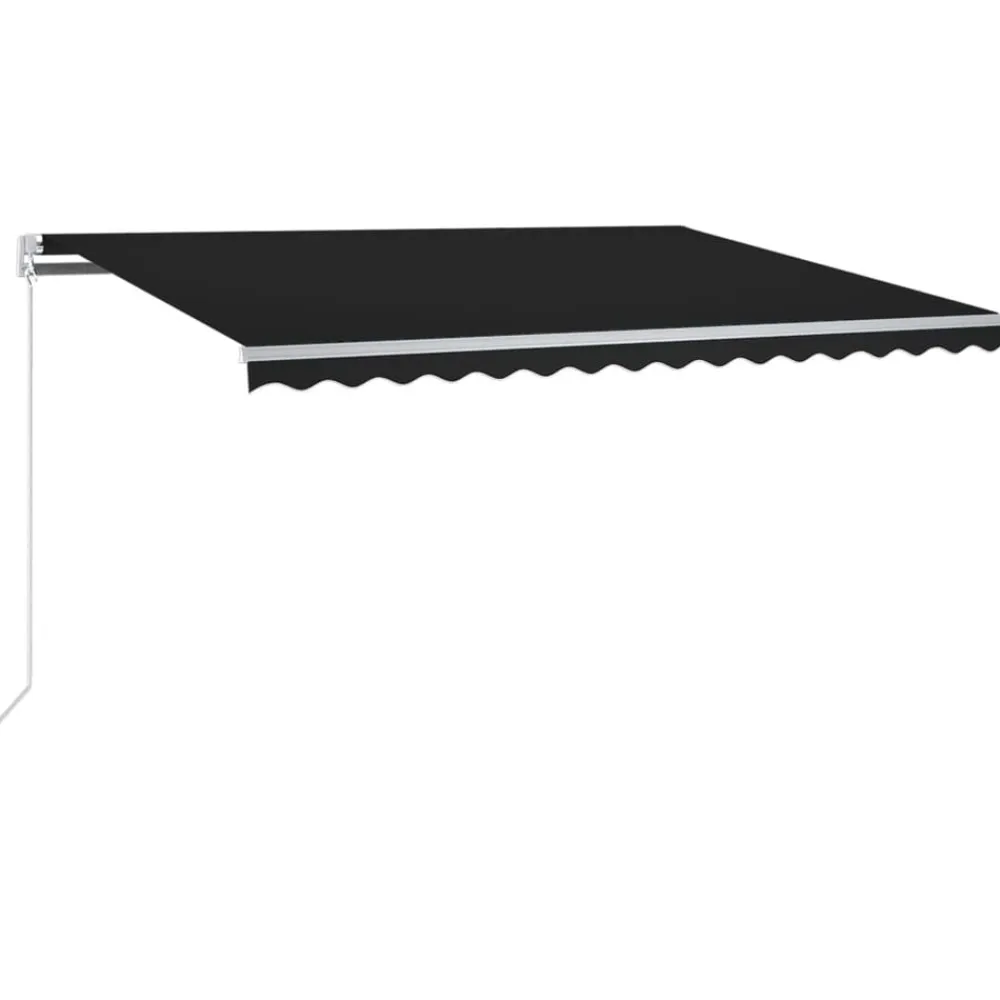 vidaXL Toldo automático LED sensor de viento gris 300x250 cm Antracita New