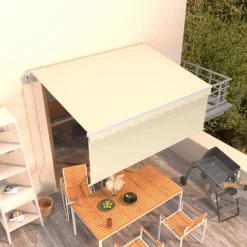 vidaXL Toldo automático retráctil con persiana color 3x2,5m Crema New