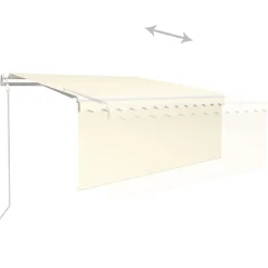 vidaXL Toldo automático retráctil con persiana color 3x2,5m Crema New