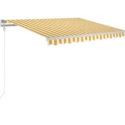 vidaXL Toldo automático retráctil 300x250 cm Amarillo y blanco Outlet
