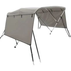vidaXL Toldo bimini 3 arcos con paredes laterales 183x(137-152)x137 cm Gris antracita Best