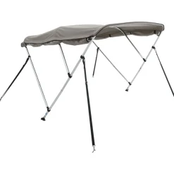 vidaXL Toldo bimini 3 arcos con paredes laterales 183x(137-152)x137 cm Gris antracita Best
