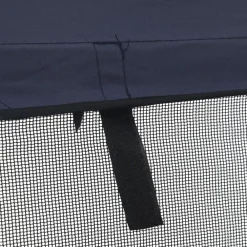 vidaXL Toldo bimini 3 arcos con paredes laterales de malla Azul y negro