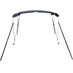 vidaXL Toldo bimini 3 arcos con paredes laterales de malla Azul y negro