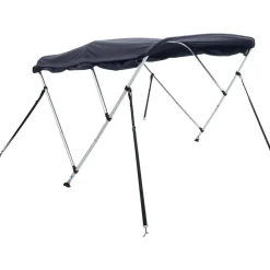 vidaXL Toldo bimini 3 arcos con paredes laterales 183x(185-198)x137 cm Azul Online