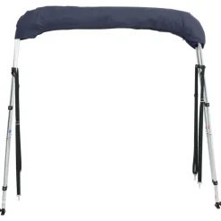 vidaXL Toldo bimini 3 arcos con paredes laterales 183x(185-198)x137 cm Azul Online