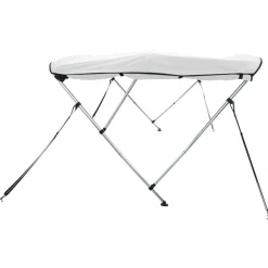 vidaXL Toldo bimini 3 arcos con paredes laterales 183x(137-152)x137 cm Blanco Online