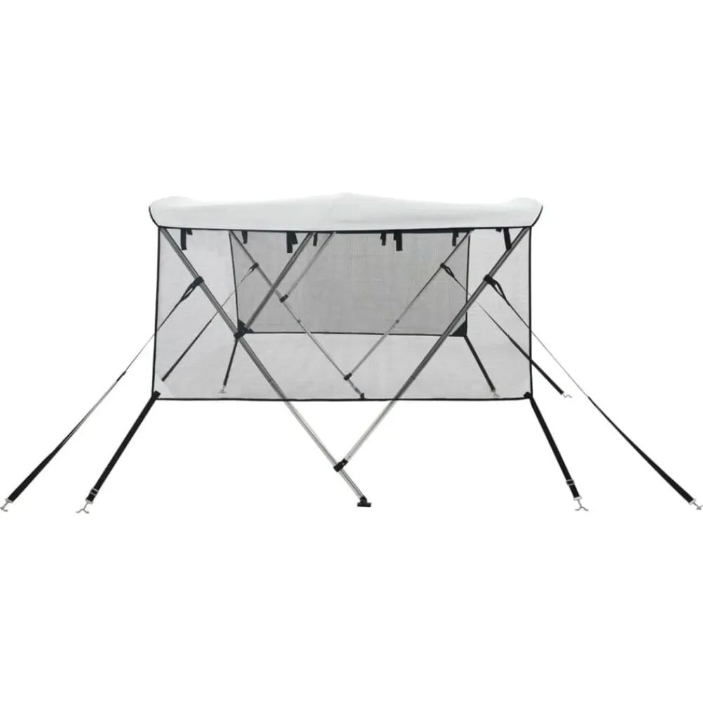 vidaXL Piezas Y Accesorios Para Vehículos-Toldo bimini 3 arcos con paredes laterales de malla