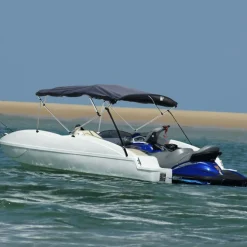 vidaXL Piezas Y Accesorios Para Vehículos-Toldo bimini 4 arcos con paredes laterales de malla