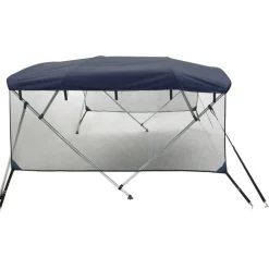 vidaXL Piezas Y Accesorios Para Vehículos-Toldo bimini 4 arcos con paredes laterales de malla