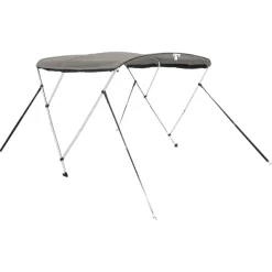vidaXL Toldo bimini 3 arcos con paredes laterales de malla Antracita y negro Outlet