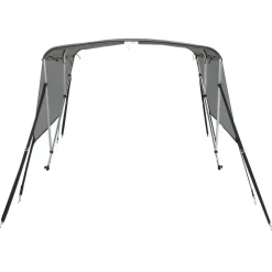 vidaXL Toldo bimini 3 arcos con paredes laterales de malla Antracita y negro Outlet