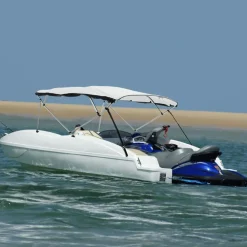 vidaXL Piezas Y Accesorios Para Vehículos-Toldo bimini 4 arcos con paredes laterales de malla