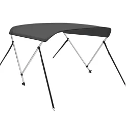 vidaXL Piezas Y Accesorios Para Vehículos-Toldo Bimini de 2 arcos gris 150x120x110 cm