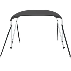 vidaXL Piezas Y Accesorios Para Vehículos-Toldo Bimini de 2 arcos gris 150x120x110 cm