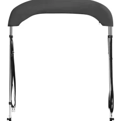 vidaXL Piezas Y Accesorios Para Vehículos-Toldo Bimini de 2 arcos gris 150x120x110 cm