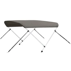 vidaXL Toldo bimini de 2 arcos 150x120x110 cm Gris Sale