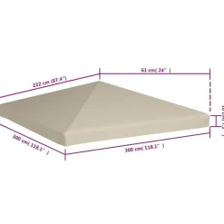 vidaXL Jardín-Toldo de cenador 310 g/m² 3x3 m