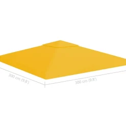 vidaXL Jardín-Toldo de cenador 2 niveles 310 g/m² 3x3 m
